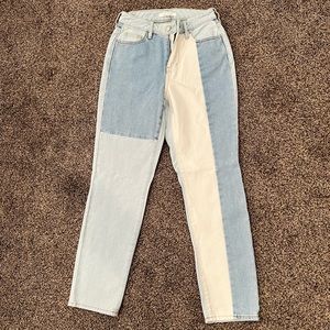 pacsun patchwork straightleg jeans